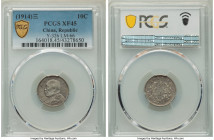 Republic Pair of Certified Yuan Shih-kai Issues PCGS, 1) 10 Cents Year 3 (1914) - XF45, KM-Y326, L&M-66 2) 20 Cents Year 5 (1916) - AU Details (Cleane...