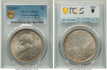 Republic Yuan Shih-kai Dollar Year 3 (1914) MS63+ PCGS, KM-Y329, L&M-63. Yuan not connected variety. A finely preserved example of this perennial favo...