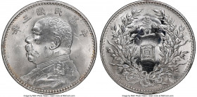 Republic Yuan Shih-kai Dollar Year 3 (1914) MS63 NGC, KM-Y329, L&M-63. Yuan not connected variety. Supremely satiny while waves of brilliant luster tr...