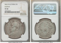 Republic Yuan Shih-kai Dollar Year 3 (1914) VF30 NGC, KM-Y329, L&M-63. A steel-hued example displaying isolated toning spots.

HID09801242017

© 2022 ...