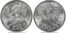 Republic Yuan Shih-kai Dollar Year 10 (1921) MS62 NGC, KM-Y329.6, L&M-79, Kann-668. Nien not connected variety. A fully brilliant example that express...