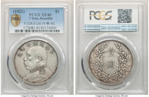 Republic Yuan Shih-kai Dollar Year 10 (1921) XF40 PCGS, KM-Y329.6, L&M-79. Nien not connected variety. An alluring mid-grade example of the type showc...