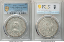 Republic Sun Yat-sen "Memento" Dollar ND (1927) AU Details (Harshly Cleaned) PCGS, KM-Y318a, L&M-49. Six-pointed stars variety. Minimally worn, with h...