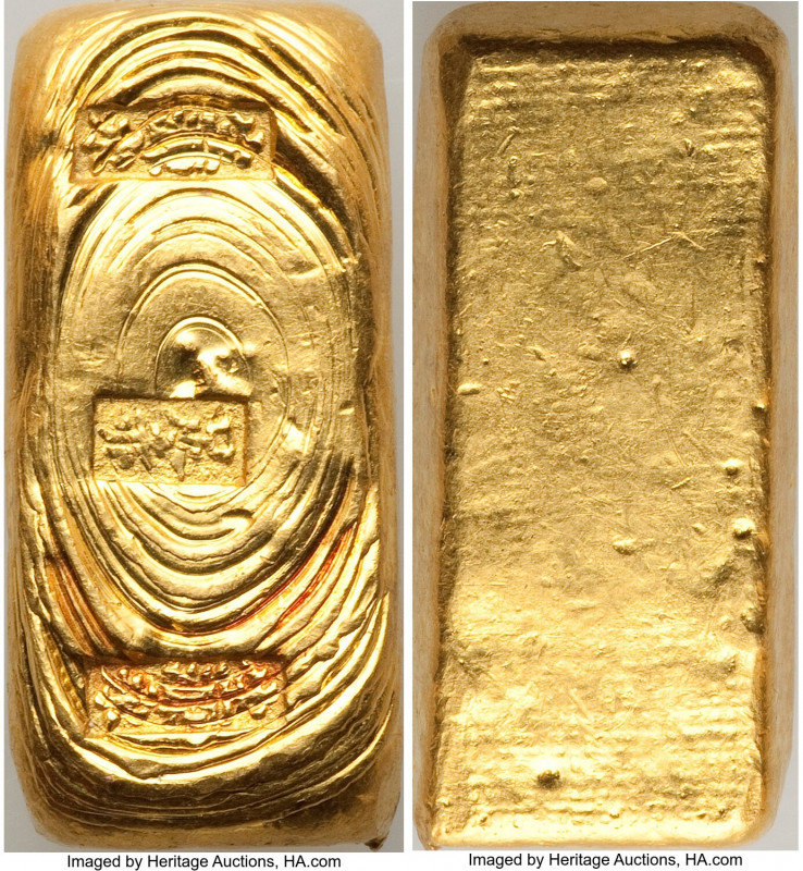 Republic Sheng Yuan Yong gold Bar of 1 Tael ND UNC, 12x26mm. 31.20gm. Stamped in...