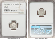 British Colony. Victoria 5 Cents 1872/68-H MS63 NGC, Heaton mint, KM5, Prid-116. A quality representative of this scarce and desirable overdate variet...