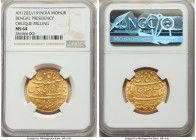 British India. Bengal Presidency gold Mohur AH 1202 Year 19 (1825-1830) MS64 NGC, Calcutta mint, KM114. Draped in a pleasing satin sheen that elevates...