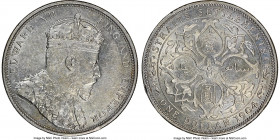 British Colony. Edward VII Dollar 1904-B MS61 NGC, Bombay mint, KM25. Grade-bound by superficial friction throughout the obverse, though a highly coll...