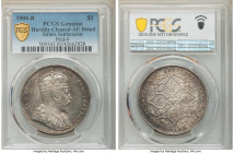British Colony. Edward VII Dollar 1904-B AU Details (Harshly Cleaned) PCGS, Bombay mint, KM25, Prid-4. Despite the obvious noted cleaning and associat...