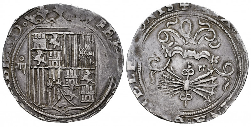 Catholic Kings (1474-1504). 4 reales. Sevilla. (Cal-465). Ag. 13,73 g. "Square d...