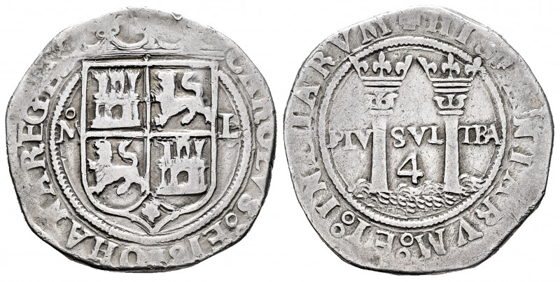 Charles-Joanna (1504-1555). 4 reales. Mexico. M-L. (Cal-135). Ag. 13,21 g. Almos...