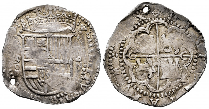 Philip II (1556-1598). 4 reales. 1592. Toledo. M / C-C. (Cal-622). Ag. 13,50 g. ...