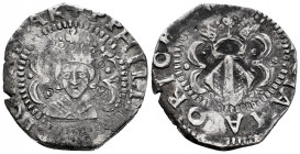 Philip II (1556-1598). 4 reales. ND. Valencia. (Cal-623). (Cru C.G-4260 var). Ag. 9,53 g. Rare. Ex Princesa de Éboli collection 20/10/2016, lot 312. V...