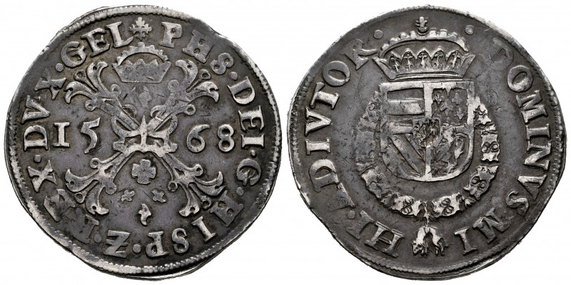 Philip II (1556-1598). 1 escudo of Burgundy. 1568. Nimega. (Tauler-1281). (Vti-1...
