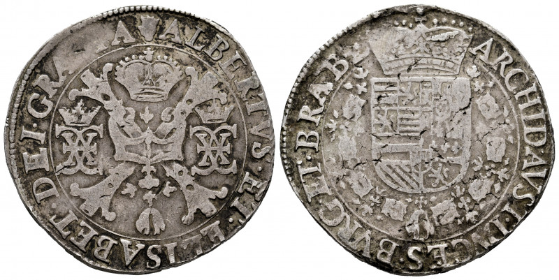 Albert and Elizabeth (1598-1621). 1 patagon. ND. Antwerpen. (Tauler-1698). (Vti-...