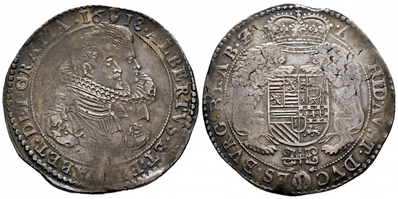 Albert and Elizabeth (1598-1621). 1 ducaton. 1618. Antwerpen. (Tauler-1739). (Vt...