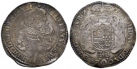 Albert and Elizabeth (1598-1621). 1 ducaton. 1618. Antwerpen. (Tauler-1739). (Vti-387). (Vanhoudt-617.AN). Ag. 32,10 g. Irregular edge. Beautiful pati...