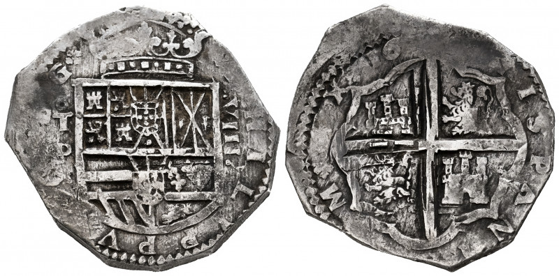 Philip III (1598-1621). 8 reales. (1615-21). Toledo. P. (Cal-type 173). Ag. 27,3...