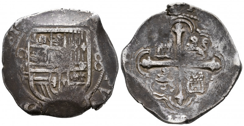 Philip III (1598-1621). 8 reales. 1610. Mexico. F. (Cal-875). Ag. 26,46 g. Scarc...