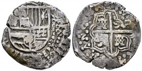 Philip III (1598-1621). 8 reales. Potosí. (Cal-type 165). Ag. 24,23 g. 8 value. Assayer´s mark not visible. It could also be a mint of Philip IV. Choi...