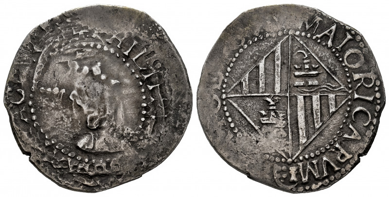 Philip IV (1621-1665). 4 reales. Sin fecha. Mallorca. (Cal-1045). Ag. 9,73 g. Ca...
