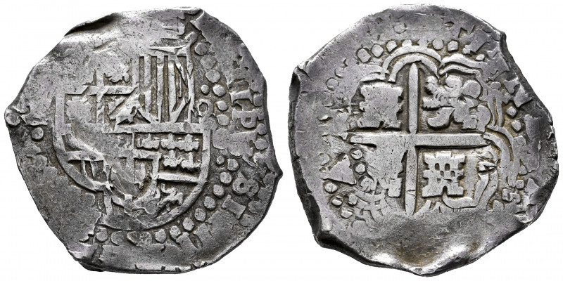 Philip IV (1621-1665). 8 reales. Potosí. T. (Cal-type 327). Ag. 27,68 g. Date no...