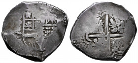 Philip IV (1621-1665). 8 reales. Potosí. (Cal-tipo 327). Ag. 27,25 g. Date not visible. Choice F. Est...150,00. 

Spanish description: Felipe IV (16...