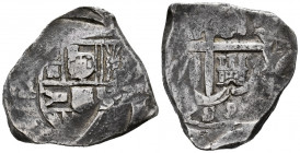 Philip IV (1621-1665). 8 reales. 165(?). Sevilla. R. (Cal-type 350). Ag. 26,94 g. Last digit of date not legible. Choice F. Est...200,00. 

Spanish ...