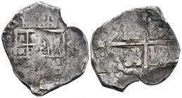 Philip IV (1621-1665). 8 reales. Sevilla. R. (Cal-tipo 350). Ag. 26,71 g. Date not visible. Choice F. Est...200,00. 

Spanish description: Felipe IV...