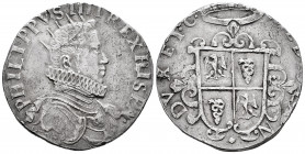 Philip IV (1621-1665). 1 ducaton. 1622. Milano. (Tauler-1953). (Vti-19). Ag. 31,43 g. Scarce. Choice VF/VF. Est...500,00. 

Spanish description: Fel...