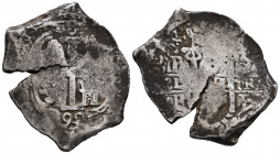 Charles II (1665-1700). 8 reales. 1699. Potosí. F. (Cal-745). Ag. 25,97 g. Planchet crack. Scarce. Almost XF. Est...180,00. 

Spanish description: C...