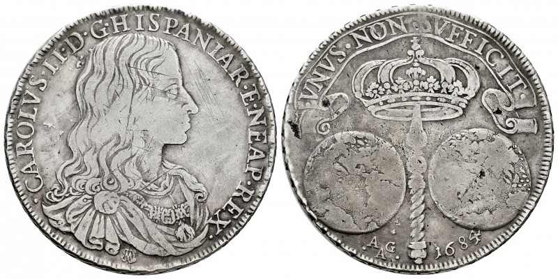 Charles II (1665-1700). Ducat. 1684. Naples. AG/A. (Tauler-3198). (Vti-191). (Mi...