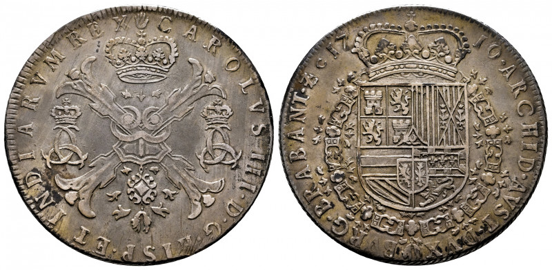 Charles III The Pretender (1701-1714). 1 patagon. 1710. Antwerpen. (Tauler-3669)...