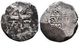 Philip V (1700-1746). 8 reales. 1742. Lima. V. (Cal-1321). Ag. 26,58 g. Scarce. Almost VF/VF. Est...300,00. 

Spanish description: Felipe V (1700-17...