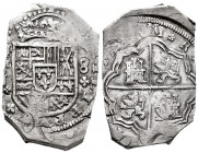 Philip V (1700-1746). 8 reales. Madrid. J. (Cal-tipo 163). Ag. 26,62 g. Date not visible. Rare. Choice VF. Est...350,00. 

Spanish description: Feli...