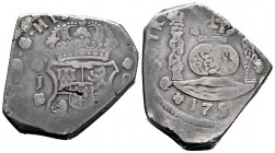 Ferdinand VI (1746-1759). 8 reales. 1751. Guatemala. J. (Cal-424). Ag. 26,46 g. Plugged hole. Full date. Rare. VF. Est...400,00. 

Spanish descripti...