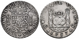 Ferdinand VI (1746-1759). 8 reales. 1757. Mexico. MM. (Cal-493). Ag. 26,59 g. Choice VF. Est...400,00. 

Spanish description: Fernando VI (1746-1759...