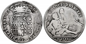 Charles III (1759-1788). 1 piastra. 1749. Naples. (Tauler-3750). (Vti-149). Ag. 24,47 g. Almost VF. Est...150,00. 

Spanish description: Carlos III ...