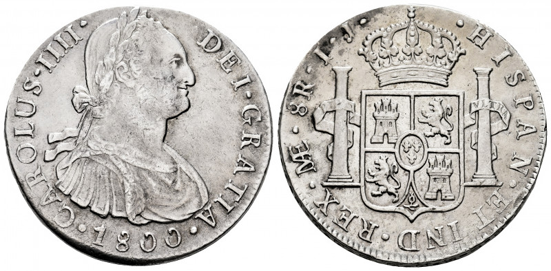 Charles IV (1788-1808). 8 reales. 1800. Lima. IJ. (Cal-918). Ag. 26,96 g. Choice...