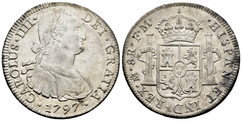 Charles IV (1788-1808). 8 reales. 1797. Mexico. FM. (Cal-960). Ag. 26,89 g. Choi...