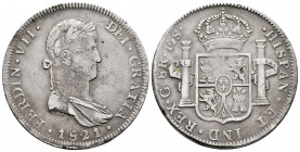 Ferdinand VII (1808-1833). 8 reales. 1821. Guadalajara. FS. (Cal-1210). Ag. 26,86 g. VF. Est...150,00. 

Spanish description: Fernando VII (1808-183...