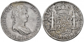 Ferdinand VII (1808-1833). 8 reales. 1817. Mexico. JJ. (Cal-1332). Ag. 26,85 g. Minor nicks on edge. Almost VF. Est...80,00. 

Spanish description: ...