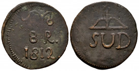 Ferdinand VII (1808-1833). 8 reales. 1812. Morelos. (Cal-1345). Ae. 12,66 g. Without ornaments. VF. Est...80,00. 

Spanish description: Fernando VII...