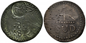 Ferdinand VII (1808-1833). 8 reales. 1812. Morelos. (Cal-1345). Ae. 26,60 g. Counterstamp. Without ornaments. VF. Est...120,00. 

Spanish descriptio...