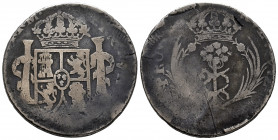 Ferdinand VII (1808-1833). 8 reales. (1811). New Vizcaya. RM. (Cal-1355, plate coin). Ag. 26,99 g. Very rare. Calicó 2019, same coin. F. Est...2000,00...