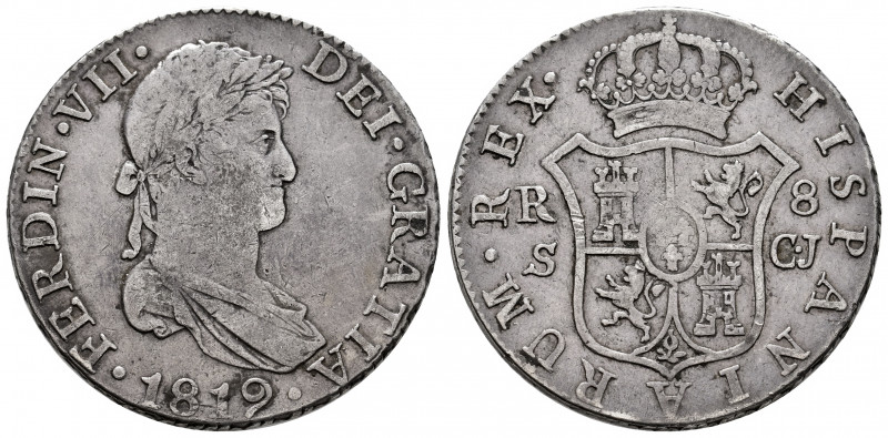 Ferdinand VII (1808-1833). 8 reales. 1819. Sevilla. CJ. (Cal-1420). Ag. 26,91 g....