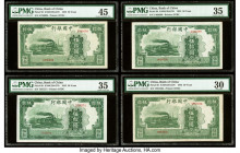 China Bank of China 50 Yuan 1942 Pick 98 S/M#C294-270 Four Examples PMG Choice Extremely Fine 45; Choice Very Fine 35 (2); Very Fine 30. An erasure is...