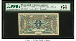 China Bank of Communications 2 Choh (Chiao) ND (1914) Pick 114r S/M#C126-52 Remainder PMG Choice Uncirculated 64. 

HID09801242017

© 2022 Heritage Au...