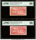 China Farmers Bank of China 1 Yuan 1940 Pick 463 S/M#C290-60 Two Consecutive Examples PMG Gem Uncirculated 66 EPQ (2). 

HID09801242017

© 2022 Herita...