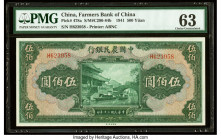 China Farmers Bank of China 500 Yuan 1941 Pick 478a S/M#C290-84b PMG Choice Uncirculated 63. Previous mounting is noted on this example.

HID098012420...