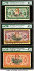 China Bank of Territorial Development 1; 5; 10 Dollars 1.12.1914 Pick 566n; 567m; 568n Three Examples PMG Choice Uncirculated 64; About Uncirculated 5...